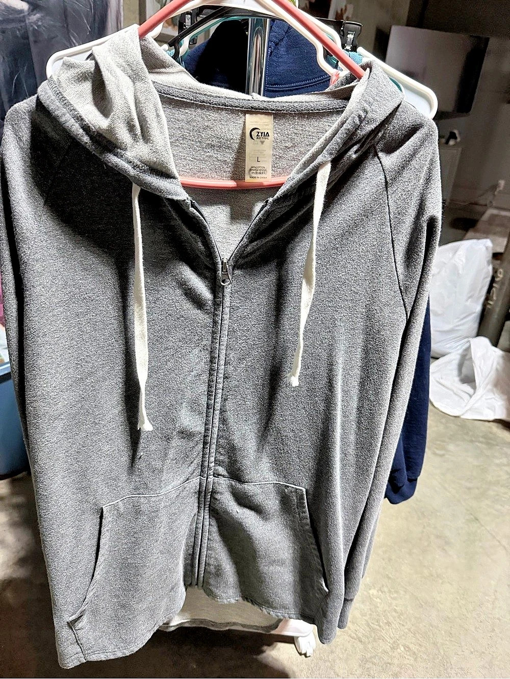 Zyia Active Gray Retreat Full Zip Hoodie